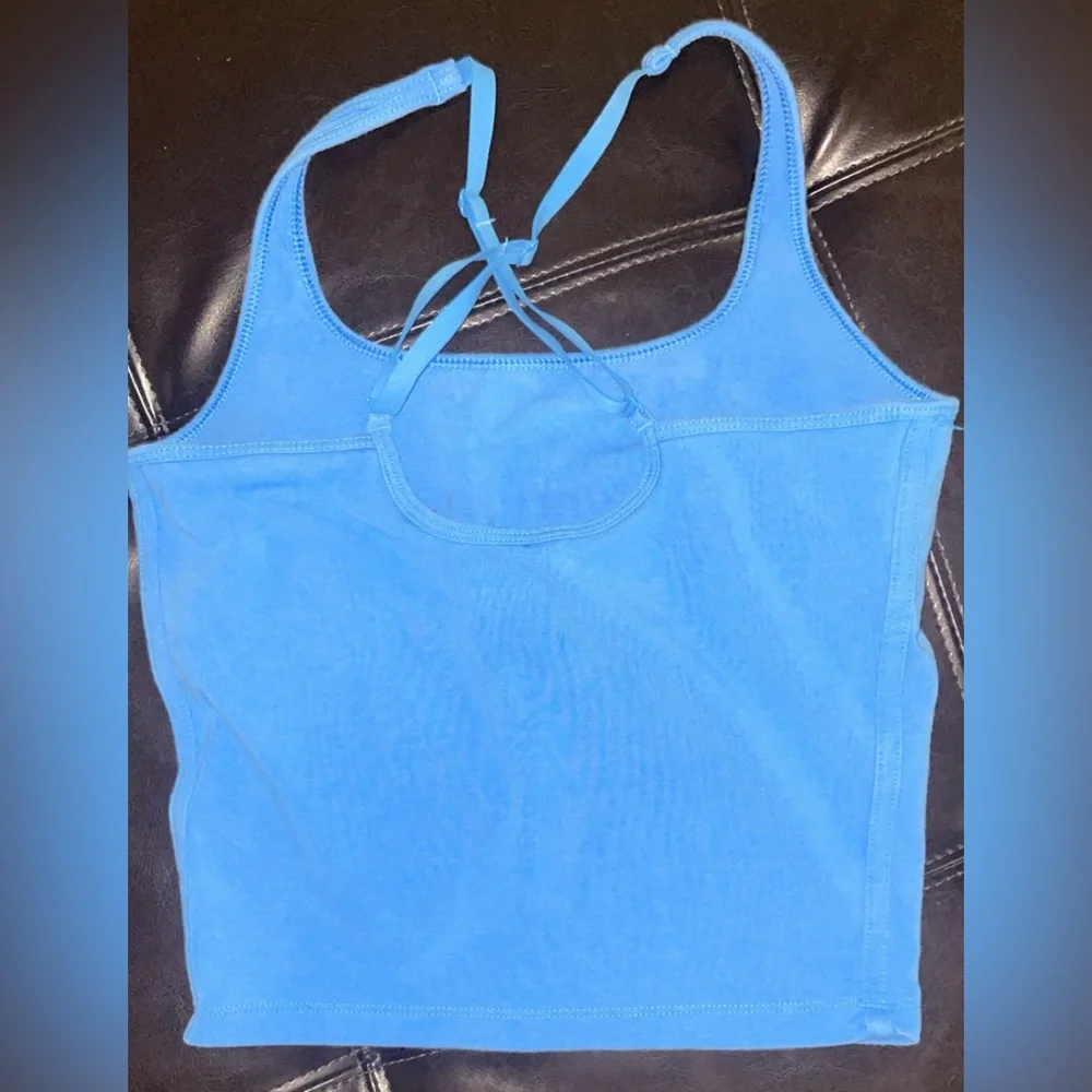 PINK Victoria's Secret Blue Camisole with Pink Dog Logo - Picture 3 of 3